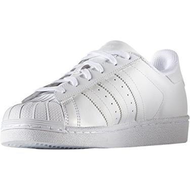 Imagem de adidas Originals Tênis de corrida feminino Superstar, Núcleo branco/branco, 9