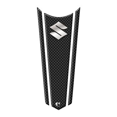 Imagem de Adesivo Faixa Gravata Resinado Tanque Moto Carbono Suzuki Carbono