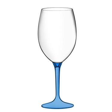 Imagem de Taça Transparente Acrílico Espumante Haste Colorida Boccati Cor:azul