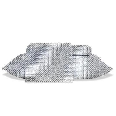 Imagem de Jogo de Cama Casal 300 Fios Estampado Toque de Seda 4 Peças Jolitex, G