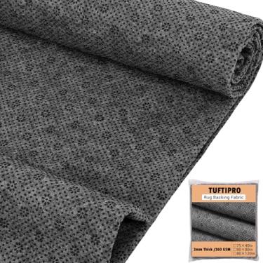 Imagem de TUFTIPRO Suporte de tapete e tapete antiderrapante e tecido de suporte de tufos, 190.5 cm x 101.6 cm 2mm de espessura resistente forro aderente para fabricação de tapetes, pistola de tufagem, projetos