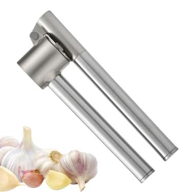 Imagem de COO KORA Espremedor de alho, triturador de alho, triturador de alho ergonômico portátil, pode ser lavado na lava-louças, ferramenta de cozinha de aço inoxidável