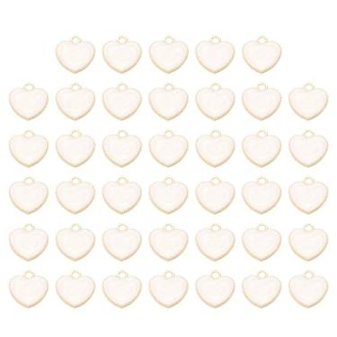 Imagem de PATIKIL Amuleto de coração, 40 peças de pingentes de coração a granel mini pingentes de coração de liga para fazer joias, pulseiras, brincos, Pingente de letra