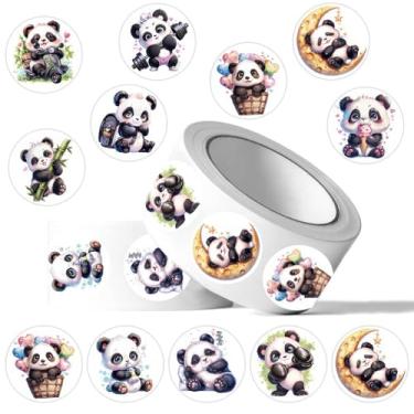 Imagem de 500Pcs Cute Animal Panda Stickers Aesthetic Cool Colorful Stickers Doodle Vinyl PVC Waterproof Stickers for Water Bottles Laptop Computer Skateboard Coffee Mugs Phone Decoration