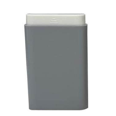 Imagem de Caixa de medicamentos portátil com compartimentos selados – Estojo compacto de viagem e armazenamento de 6 compartimentos para manhã, meio-dia e noite | grande capacidade | 9,5 x 6 x 1 cm PP cinza