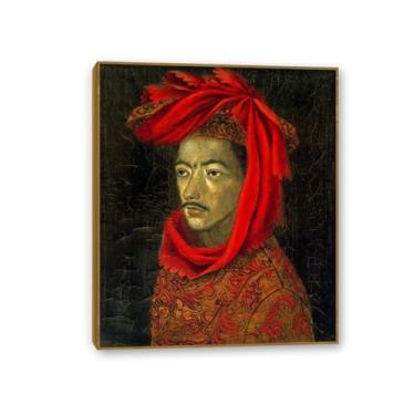 Imagem de Remedios Varo Pintura em tela Retrato de Juan Martín Poster Remedios Varo Decoração de casa Surrealismo Imagem de arte de parede para sala de estar quarto banheiro decoração de parede 48x40cm