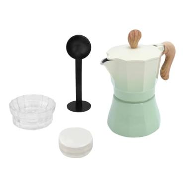 Imagem de Generic Pote de Fabricação de café, Vaso de café Italiano de Forma Eficiente Com Colher de Filtro de (Gradiente Verde)