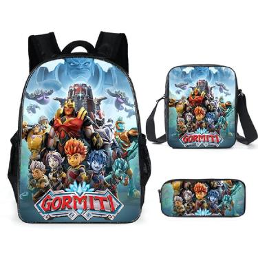Imagem de Conjunto de mochilas escolares Gormities, mochila de poliéster, Anime School