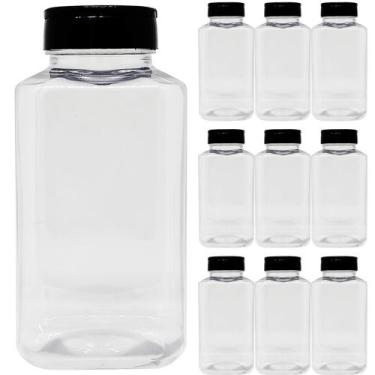 Imagem de Kit 160 Potes De Plastico 500ml Porta Tempero Com Tampa Dosadora Dupla