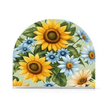 Imagem de xigua Lindo porta-guardanapos de girassóis para mesas – Porta-guardanapos para cozinha, porta-guardanapos de mesa, porta-guardanapos de coquetel, porta-guardanapos de papel135