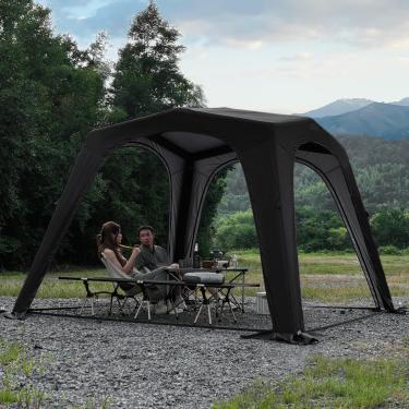 Imagem de Tenda inflável de acampamento para 4 a 6 pessoas, barraca de sopro, fácil configuração, à prova d'água, portátil, tenda de ar para acampamento, mochila, caminhadas, piqueniques, pesca