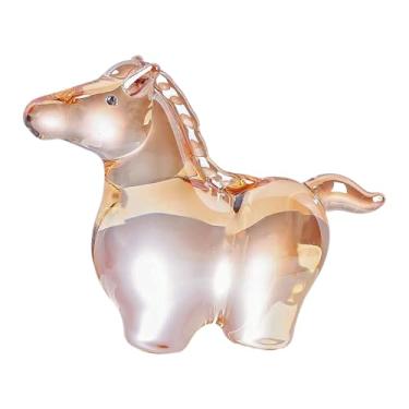 Imagem de MotiveTech Estátua de Cavalo de Vidro, Escultura Animal em Miniatura, Item Colecionável para Lojas e Festivais, Champanhe
