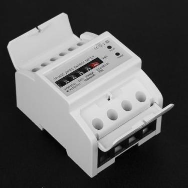 Imagem de Generic Medidor Elétrico Digital 1 Fase 2 Fios Din Rail para Monitoramento de Energia Em Uso Doméstico e de Escritório (20(80) A)