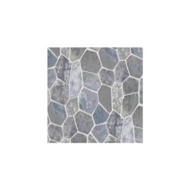 Imagem de Papel de Parede Adesivo em PVC, Pedras Cinzas, 5 Metros x 45cm, Lavável, Fácil Aplicação