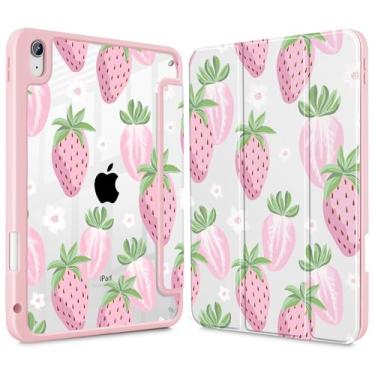 Imagem de May Chen Capa para iPad (A16) 11ª geração 2025, iPad 10ª geração 2022 de 10,9 polegadas, suporte de lápis embutido com capa à prova de choque, capa traseira transparente transparente, despertar