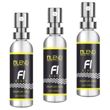 Imagem de +Kit 3 Perfumes Blend 15 Ml Masculino F1 Black Blend Brasil