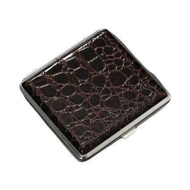 Imagem de Caixa De Cigarros Em material sintético Com Padrão De Crocodilo, Pacot