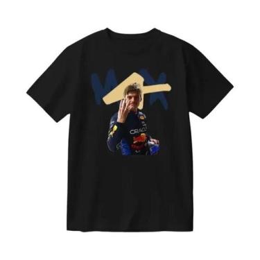 Imagem de Camiseta Masculina Estampada Max Verstappen F1 Verão Solta Confortável