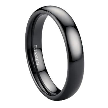 Imagem de Jstyle Aliança de casamento de titânio de 2 mm, 4 mm e 6 mm, para mulheres e homens, banhado a prata/preto/ouro, abobadado, alto polimento, aliança de noivado e compromisso, aliança de casamento