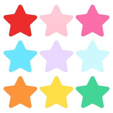 Imagem de Papel com recortes de avisos, 54 peças de papel de quadro de avisos em forma de pentagrama decorações com pontos adesivos para sala de aula, projetos de artesanato faça você mesmo, suprimentos de