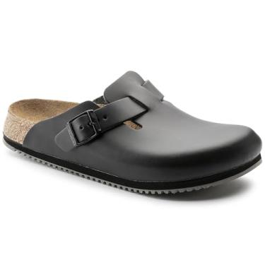 Imagem de Birkenstock Tamanco unissex Boston Slip-On, Preto, 14 Women/12 Men
