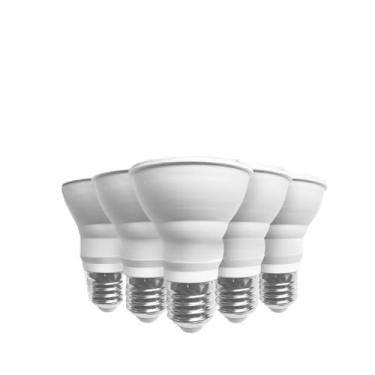 Imagem de Conjuntos de 1 a 5 lâmpadas LED, lâmpadas inteligentes, compatíveis com Wi-Fi de 2,4 GHz, potência de 7 W, temperatura de cor de 2700 K/6500 K, RGB ajustável, base E27, branco(5 Unidades)