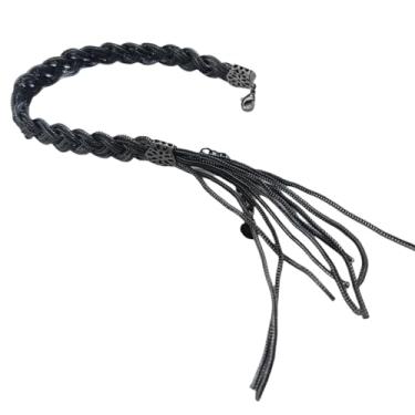 Imagem de PXXINI Pulseira de corda torcida feita à mão, tornozeleira trança de dreadlock prata 925 com franja, presente exclusivo de joias modernas, One Size, Cobre, Sem Pedra Preciosa