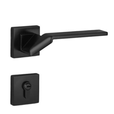 Imagem de 1 conjunto de fechadura de porta de liga de alumínio acessórios de hardware doméstico com chave conjunto de fechadura de porta de quarto de banheiro (estilo-C_72MM)