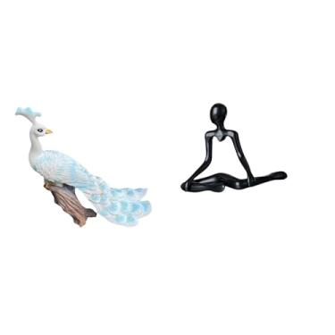 Imagem de Whtkoph Escultura Do Pensador, Figura Decorativa para Jardim, Feita à Mão, Estátua Abstrata, Criativa, única, Ornamento de Mesa para a Entrada.