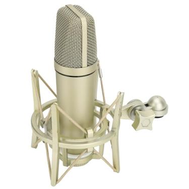 Imagem de Cryfokt Microfone Condensador Microfone Cardioide Com Fio de Metal Profissional para Gravação Vocal, Streaming de Podcasting, Base Sólida, Adequado para Cantores e Podcasters