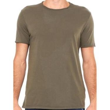 Imagem de Camiseta Replay Masculina Basic Refil Verde Militar-Masculino