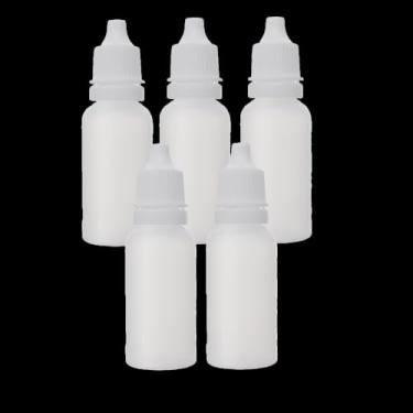 Imagem de 5 peças de garrafa de plástico vazia conta-gotas de amostra líquida para olhos ferramenta de artesanato reutilizar cola aplicador, 15 ml