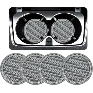 Imagem de Pacote com 4 porta-copos de carro de strass - inserção de silicone antiderrapante para suportes automotivos