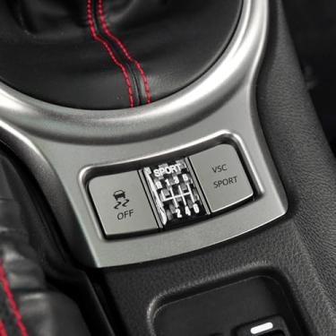 Imagem de BETTERHUMZ Compatível com Toyota GR86 para Subaru BRZ 2013-2025 Fibra de Carbono Carro Botão de Exibição de Mudança de Engrenagem Adesivo Guarnição Acessórios Interiores de Proteção (Estilo A, Preto)