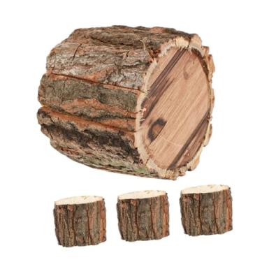 Imagem de balacoo 4 peças de vasos de flores rústicos de casca de madeira para decoração baldes de flores duráveis para arranjo de casa e jardim