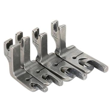 Imagem de Generic Acessórios para Máquina de Costura, Calcador, Bainha de Aço Inoxidável Durável, Dobrável para Artesanato, 4 Peças, 3/32 Tamanhos, 3/16, 1/4, 5/16