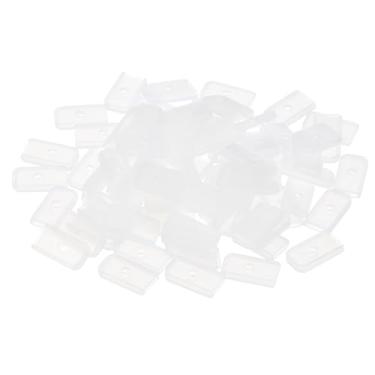 Imagem de Generic Tampas de silicone de 6 mm para costura, 80 peças, colarinho, espartilho espiral, pontas para desossar de poliéster, branco