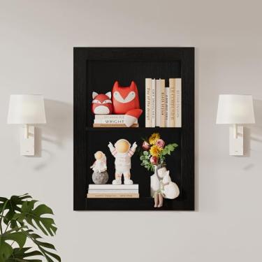 Imagem de Fuwnvuwn Armário de remédios embutido 35 x 61 cm, armário de remédios sem espelho, nicho de parede de medicamentos de madeira com prateleiras de 3 camadas para sala de estar, armazenamento de banheiro