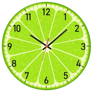 Imagem de Relógio De Parede 29cm Cozinha Decorativo Silencioso Pendulart (Cozinha22 - Lemon)