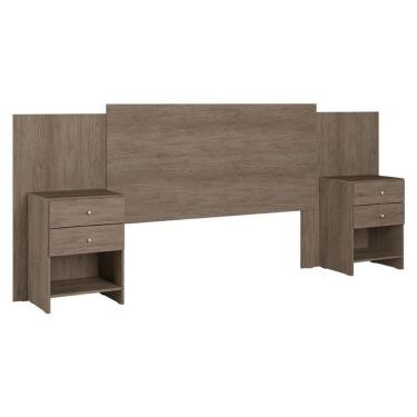 Imagem de Guarda Roupa Casal Absolut Clear 7 Portas Rustic Off White E Cabeceira Com Mesas De Cabeceira Formosa Rustic -thb