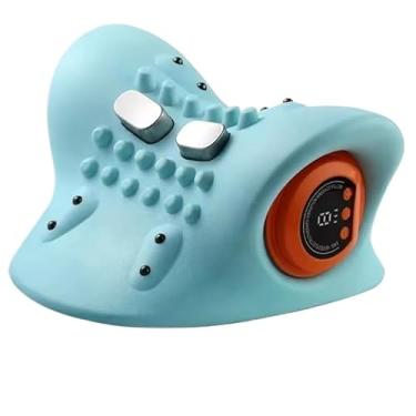 Imagem de Massageador Cervical Elétrico Pescoço Tração Pulso Aquecimento Alívio Quiropraxia Cabeça