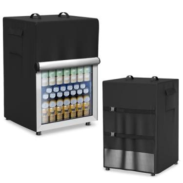 Imagem de MUTUSHI Capa Para Freezer Vertical Externo Mini Geladeira Compacta De 3,0 Cm, À Prova D'Água E Poeira, Com Zíper Duplo, 23" Largura X 22" 34" Altura, Preta