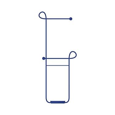 Imagem de Cabideiro para corredor, sala de estar, quarto, suporte para pendurar roupas, entrada, armazenamento, metal, suporte para chapéu (azul)