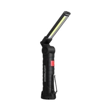 Imagem de Lanterna LED COB Portátil Recarregável Com USB, Lâmpada Magnética Susp