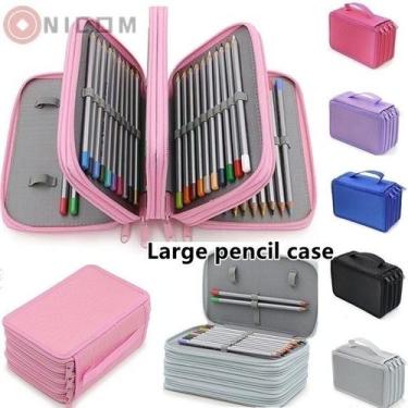 Imagem de Estojo Escolar/Estojo Box Quatro Camadas Com 72 Furos Cores:Cores Alea