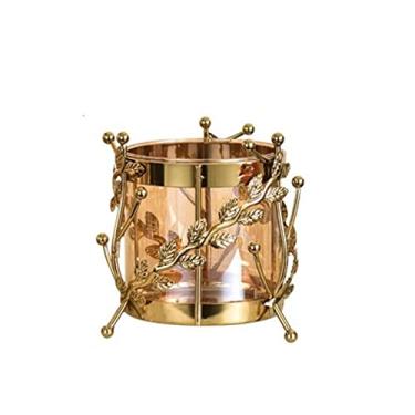 Imagem de Vaso de metal moderno moderno decoração de mesa arranjo de flores secas decoração de armário de vinho decoração de casa terrário vaso de vidro peças centrais (pequeno)