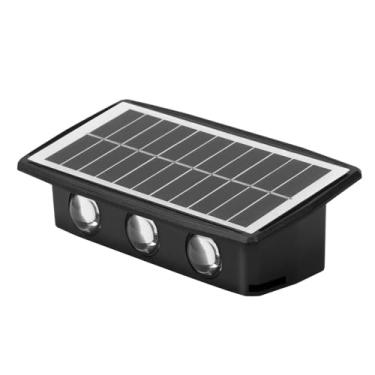 Imagem de Luzes de Sconce Solar - Luz Parede para Pátio Fachadas Villas Postes Portão Sem Fio Automáticas Cima e Baixo