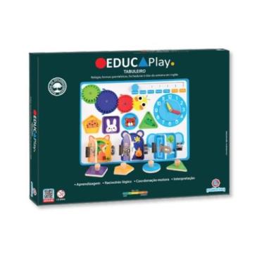 Imagem de Brinquedo educativo de madeira tabuleiro educaplay - polibrinq