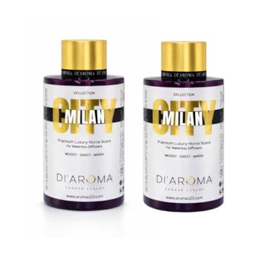 Imagem de Mystic Romance Mistura de óleos aromáticos Milan Pacote de plástico com 2 frascos roxos de 120 ml, City Collection, misturas de óleos aromáticos difusores, óleo difusor sem água, feito nos EUA (pacote