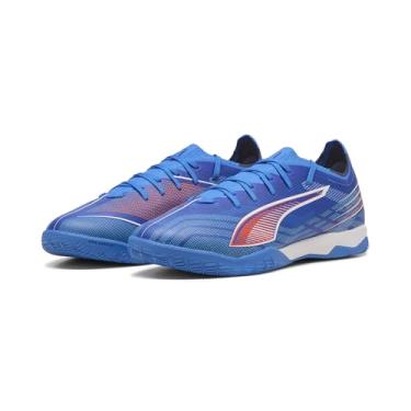 Imagem de PUMA Tênis de futebol unissex para adultos, Ultra Azul PUMA Branco Vermelho Brilhante, 11 Women/10 Men
